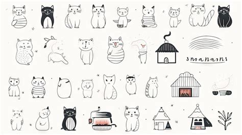 Premium AI Image | Abstract minimalistic aesthetic backgrounds with cats