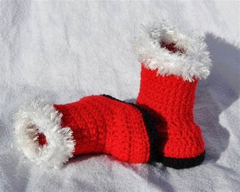 CROCHET PATTERN Santa Baby Booties - Etsy