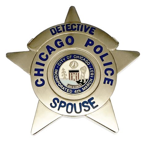 CHICAGO POLICE MINIATURE STAR BADGE: Spouse, Silver (Choose Your Rank) - Chicago Cop Shop