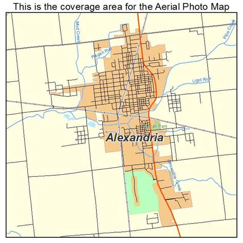 Aerial Photography Map of Alexandria, IN Indiana