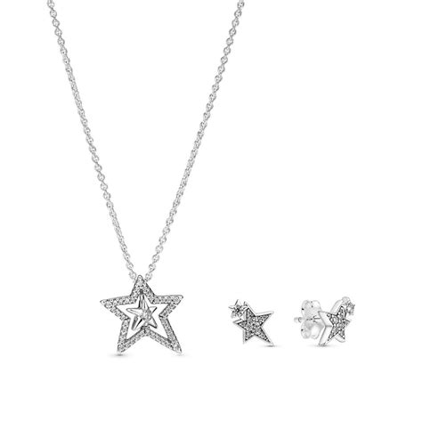 PANDORA GIFT SET - Pavé Asymmetric Stars - Gullsmed Gams-Haugsøen