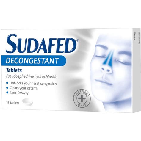 Sudafed Nasal Congestion Tablets - Medicines from Evans Pharmacy UK