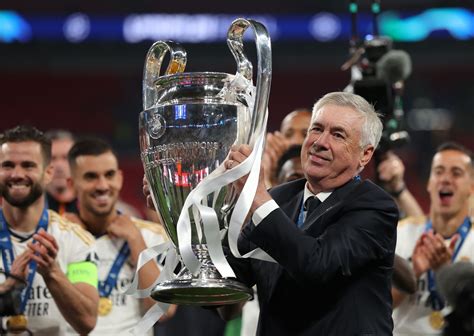 How many UEFA Champions League trophies does Carlo Ancelotti have in his career?