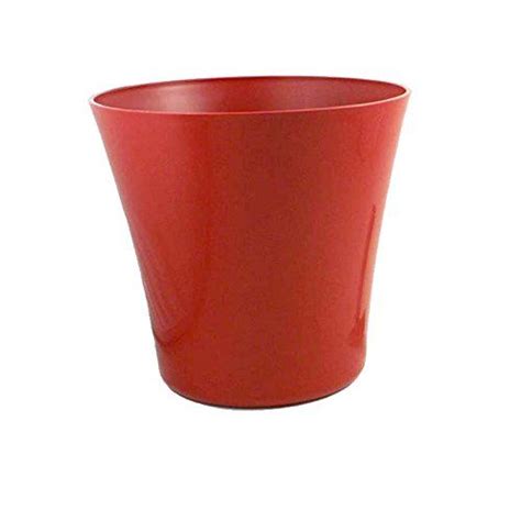 Chapelu Laurea 0922830281 Flower Pot with Water Saver, Polypropylene, 26 cm, Red Flower Pots ...