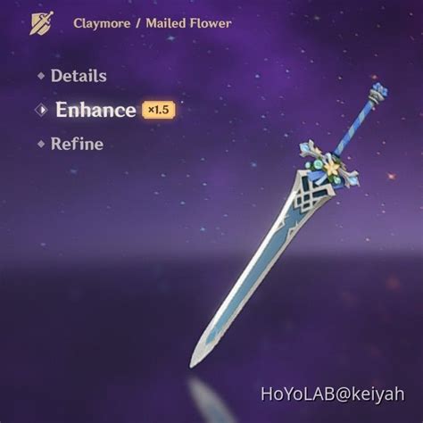 Mailed Flower Claymore Genshin Impact | HoYoLAB