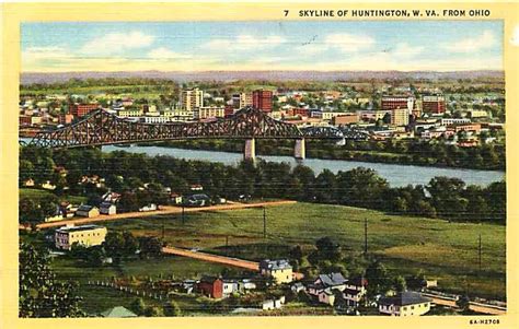 Skyline of Huntington | Virginia art, Huntington west virginia, West virginia