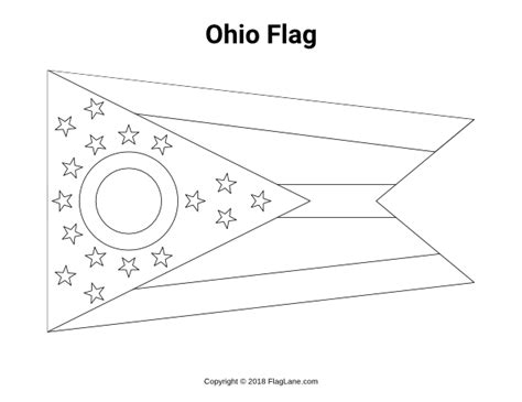 Free Ohio Flag Coloring Page