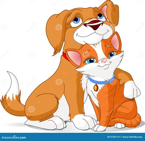 Best friends stock vector. Illustration of animal, pair - 9730714