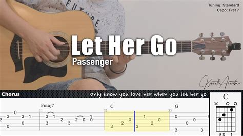 Let Her Go - Passenger | Fingerstyle Guitar | TAB + Chords + Lyrics - YouTube Music