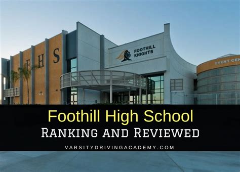 Foothill High School in Tustin - Ratings to Know - Varsity Driving Academy