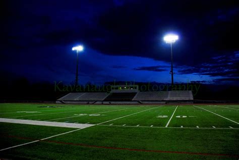 Football Field At Night Photograph