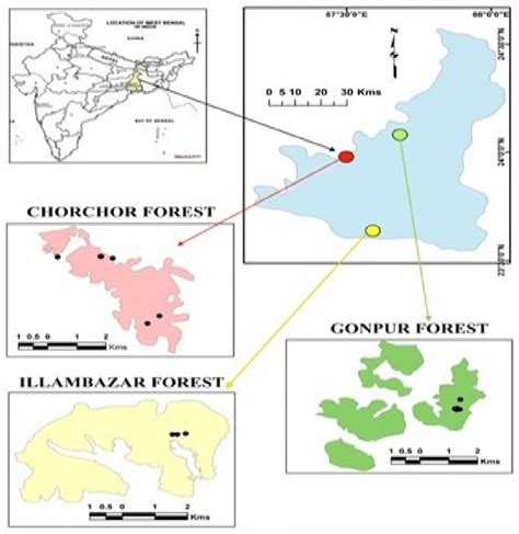 Map of three areas of Birbhum district, West Bengal, India. | Download ...