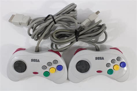 Lot of 2 Official Sega Saturn White Controller HSS-0101 OEM SS (A ...