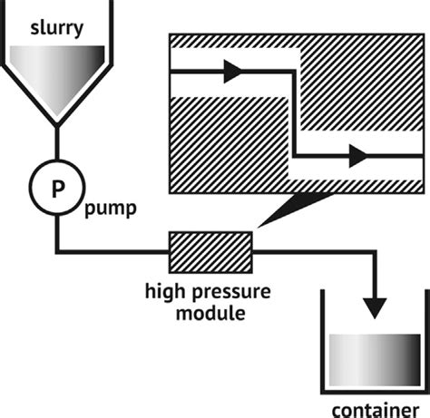 A schematic diagram of microfluidization process. | Download Scientific ...