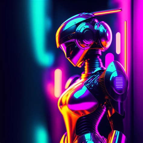 Futuristic neon background - SeaArt AI