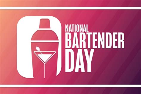 National Bartender Day. Holiday concept. Template for background, banner, card, poster with text ...