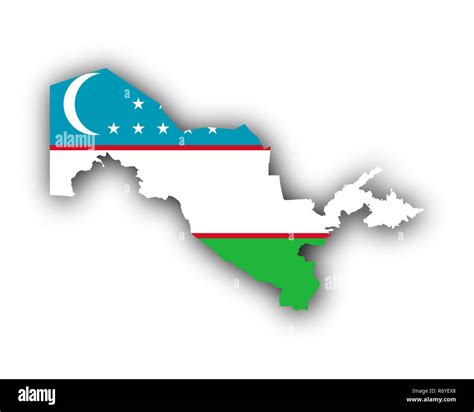 map and flag of uzbekistan Stock Photo - Alamy