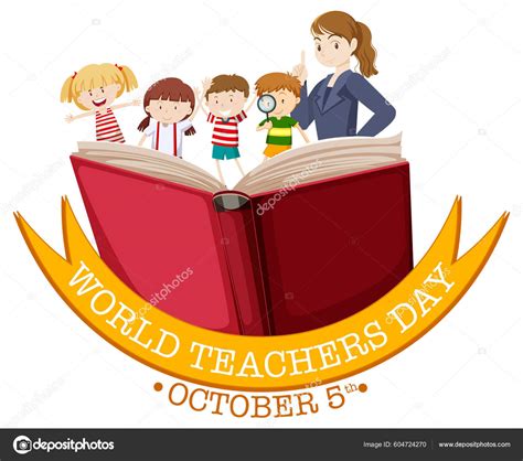 World Teachers Day Poster Design Illustration Stock Vector by ...