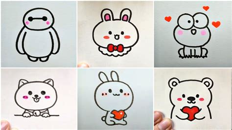 Art tutorial - how to draw cute stickers For beginner to advanced level