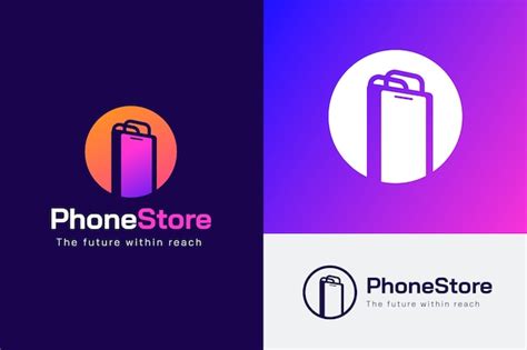 Free Vector | Gradient mobile store logo design