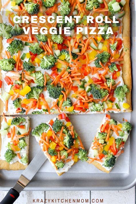 Crescent Roll Veggie Pizza | Fan Favorite | Krazy Kitchen Mom