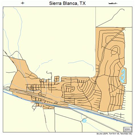 Sierra Blanca Texas Street Map 4867772