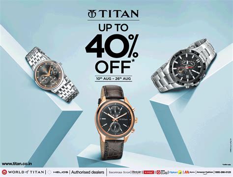 Titan Watches Upto 40% Off Print Ad - Advert Gallery