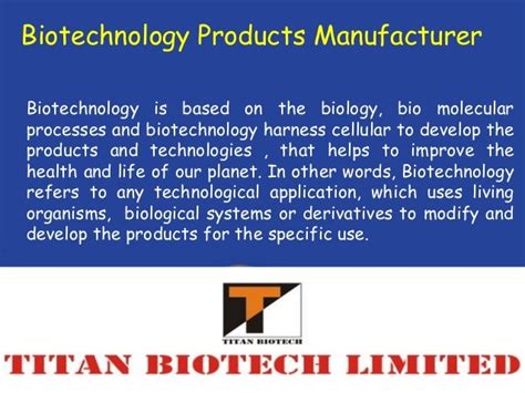 Find Various Types of Biotechnology Products