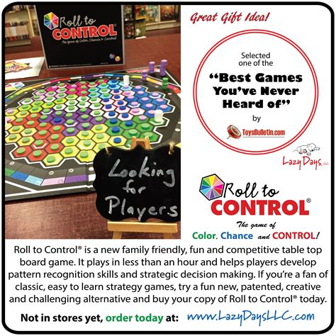 New board game Roll to Control®—not in stores yet!—Great Gift Idea ...