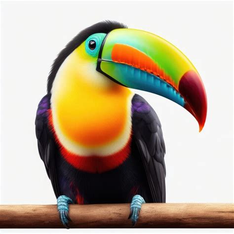 Premium AI Image | Toucan on white