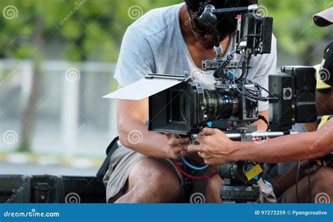 Behind the Scenes of Movie Shooting or Video Production. Editorial Stock Image - Image of lens ...