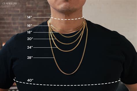 Chain Necklace Lengths for Men: A Visual Guide · Cladright