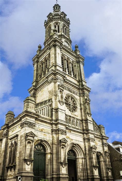 Vertical Shot of Saint-Gervais Basilica in Avranches, France Stock Image - Image of landmark ...