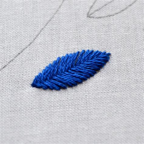 Fishbone stitch embroidery tutorial - with video lesson