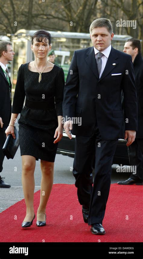 The Slovak Prime Minister Robert Fico and his wife Svetlana arrive at a celebration on the ...