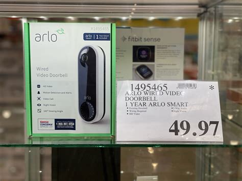 Arlo Wired Video Doorbell + 1 YR Arlo Smart - Costco97.com