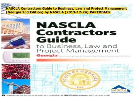 NASCLA Contractors Guide to Business, Law and Project Management (Georgia 2nd