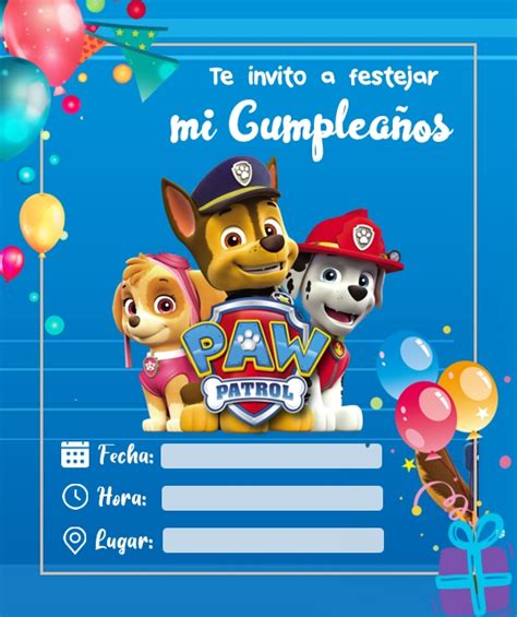 🚀 Las MEJORES Tarjetas de Invitación de Paw Patrol ️ 【2024