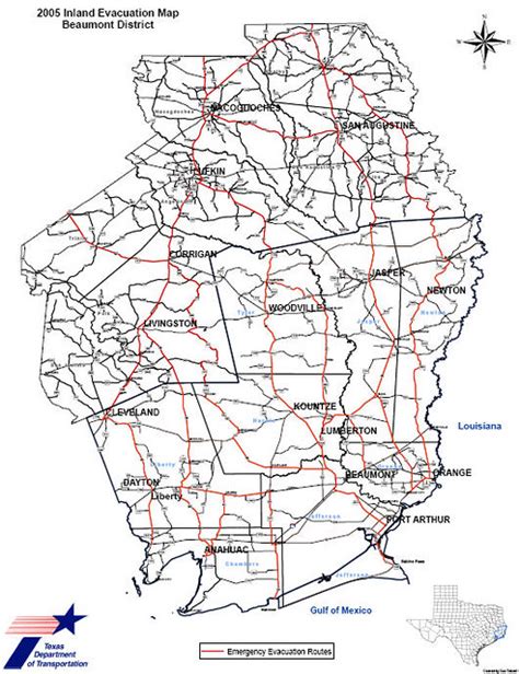 Beaumont / Sabine Hurricane evacuation route map | Some usef… | Flickr