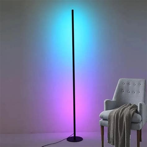 Lamps Floor Lamps 80cm Modern LED Corner Lamp RGB Colorful Light Remote Control MultiModes Bar ...
