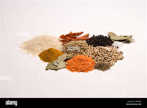 Rice, spices and pulses Stock Photo - Alamy