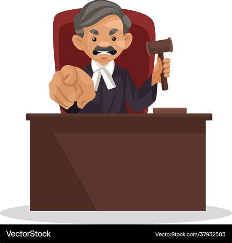 Male judge cartoon character Royalty Free Vector Image