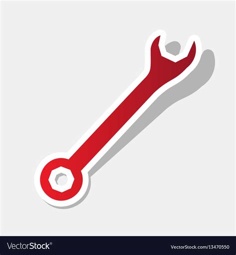 Crossed wrenches sign new year reddish Royalty Free Vector