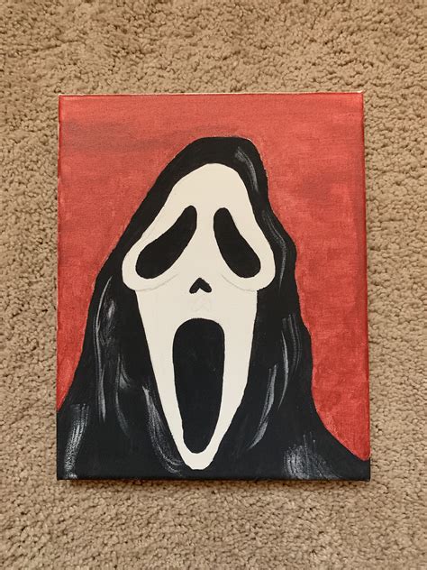 Scream face easy painting | Scary paintings, Small canvas art ...