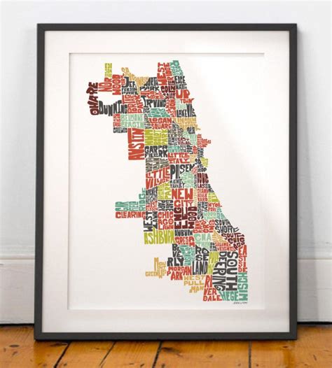 Chicago map poster - Chicago map art (United States of America)