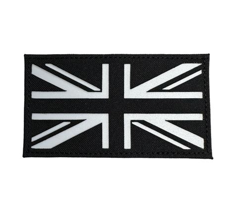 GP Gear Laser Cut Black Union Jack Flag Patch