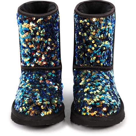 UGG Colorful Sequin Boots in Black - BAMBINIFASHION.COM