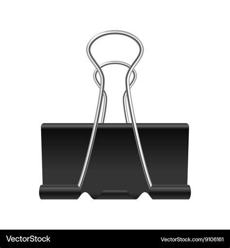 Binder clip Royalty Free Vector Image - VectorStock