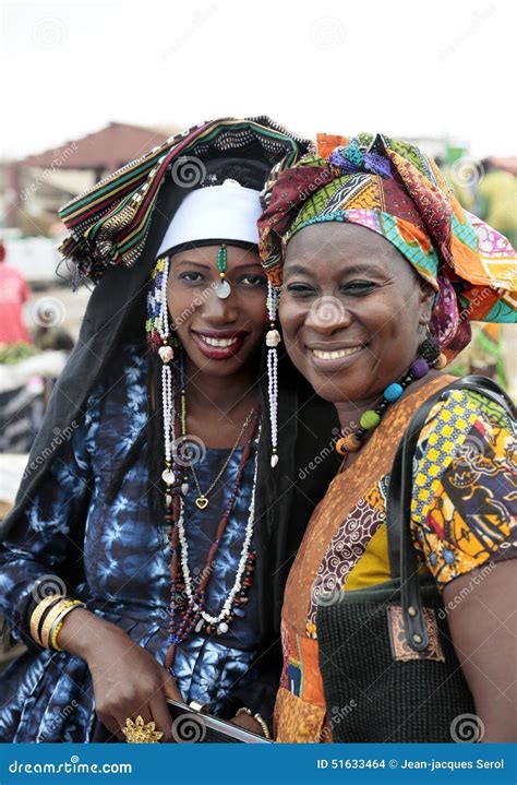 Left: Just-married Fula, Right: Wolof (tribe) Women, Gambia Editorial Stock Image - Image: 51633464