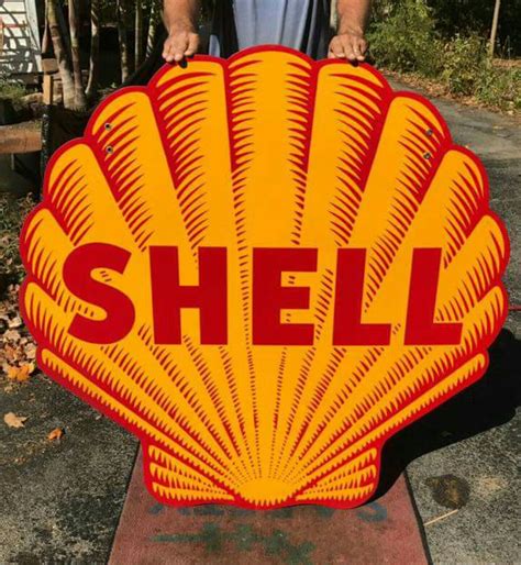 Original Shell Gasoline Porcelain Sign | Old gas pumps, Shell oil company, Old gas stations